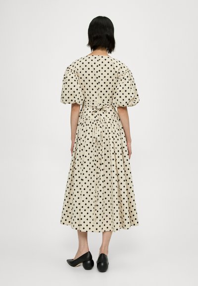 Cinq à Sept POLKA DOT STASSIE DRESS - Denné šaty - gardenia/black