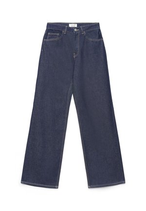 Terranova, PANTALONE JEANS LUNGO TINTA UNITA - Wide Leg - blu denim scuro