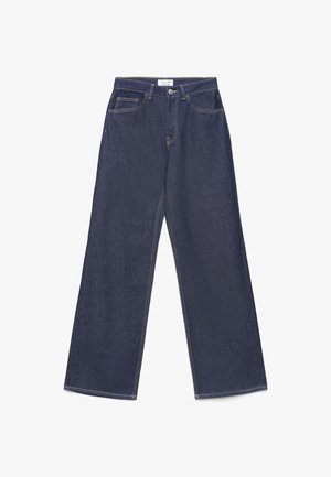 Terranova, PANTALONE JEANS LUNGO TINTA UNITA - Wide Leg - blu denim scuro