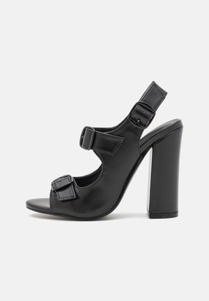 Højhælede sandaletter / Højhælede sandaler - black