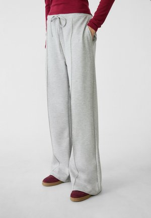 SOFT-TOUCH WIDE LEG WITH SEAM DETAIL - Verryttelyhousut - grey