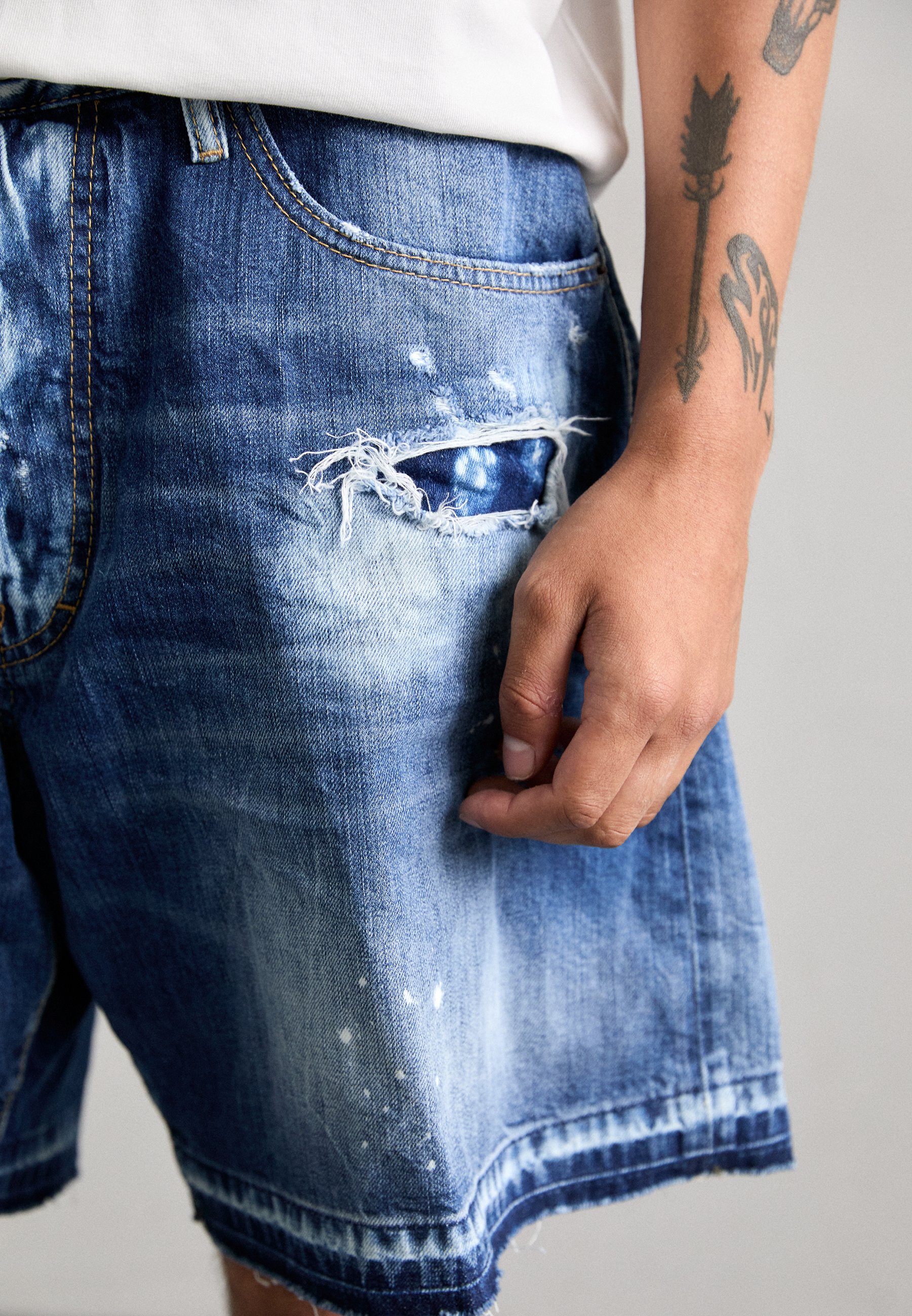 Dsquared2 Short en jean - navy blue/denim bleu - ZALANDO