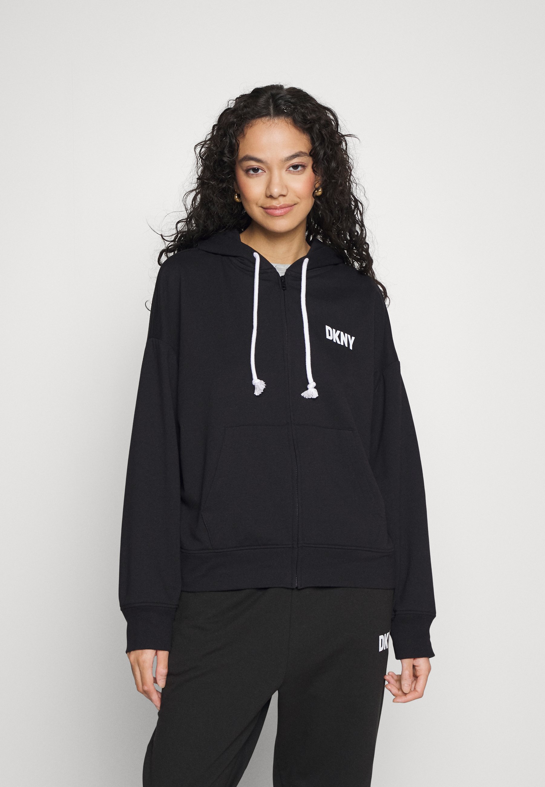 dkny zip hoodie women's