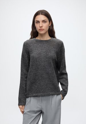 Selected SLWLULU NEW - Pullover - medium grey melange