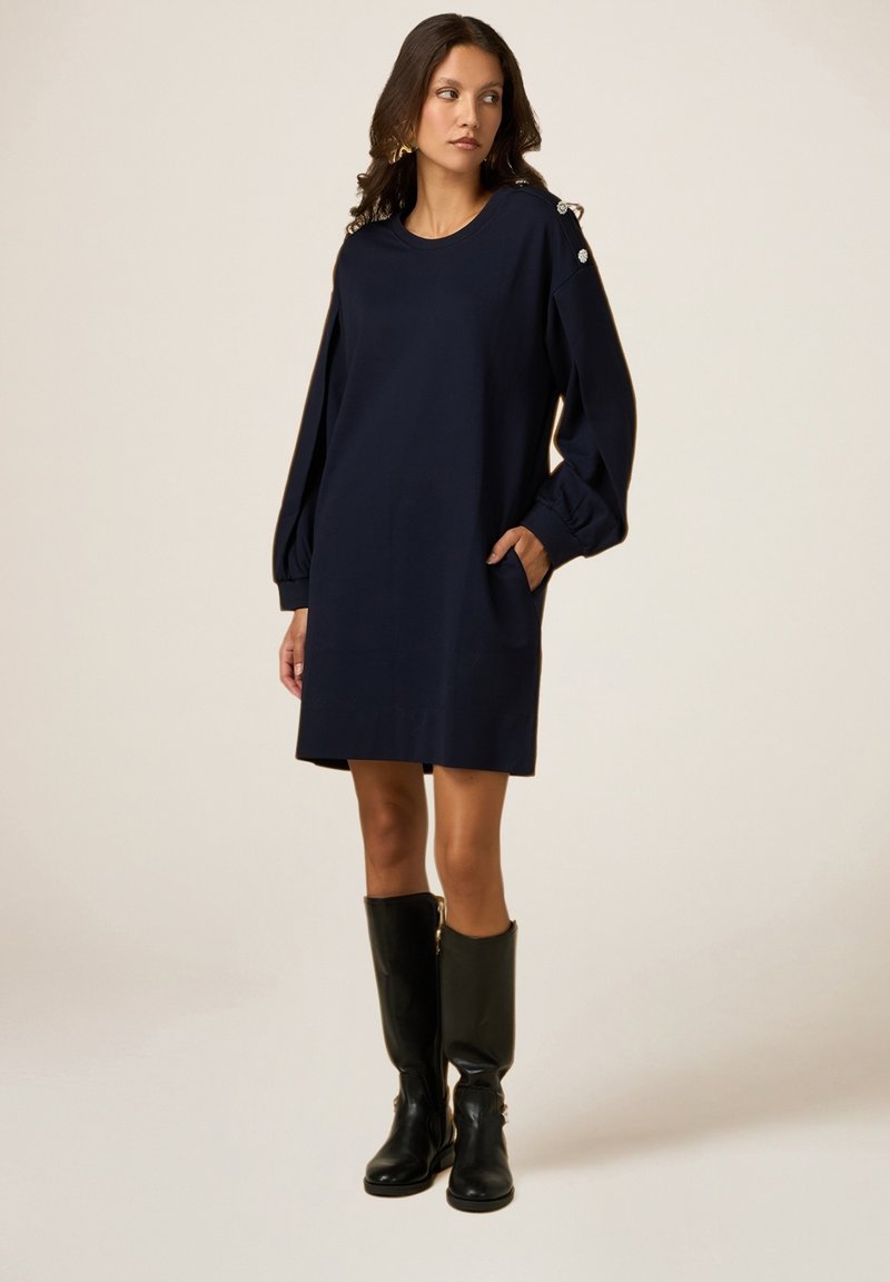 Oltre CON BOTTONI - Jurk - blu