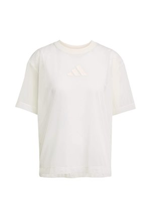 adidas Sportswear SOFT LUX MESH TEE - Print T-shirt - off white