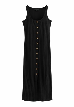Next SQUARE NECK BUTTON DOWN COLUMN - Jerseykleid - black