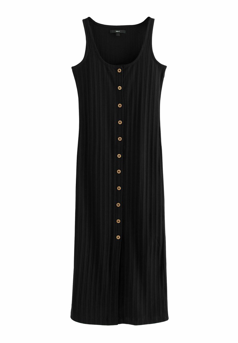 Next SQUARE NECK BUTTON DOWN COLUMN - Trikoomekko - black