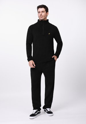 FLEECE HALF ZIP - Φόρμα - black