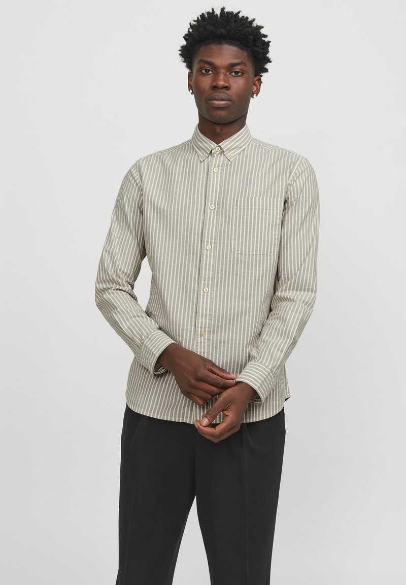 Jack & Jones PREMIUM JPRBLUBROOK OXFORD NOOS - Vapaa-ajan kauluspaita - dried herb