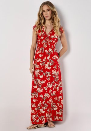 Apricot JASMINE FLORAL WRAP - Robe longue - red