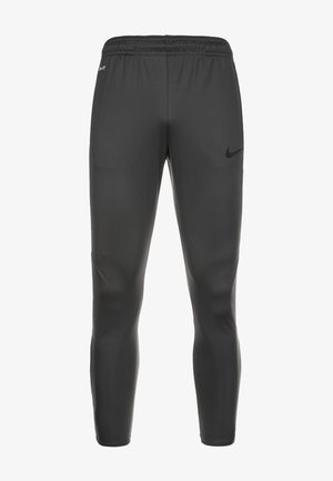 Sorte atletikbukser med slank pasform og elastisk taljebånd, Nike-logo på højre ben og Dri-FIT-branding på venstre hofte.