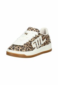 Sneaker con stampa leopardata caratterizzata da una tomaia texturizzata, lacci bianchi e un accento del logo bianco. Include una suola in gomma per una migliore aderenza.