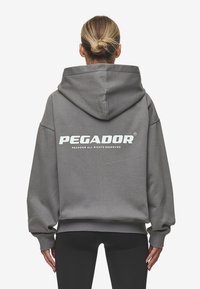 Pegador RAMIRA OVERSIZED - Mikina so zipsom - washed deep grey white