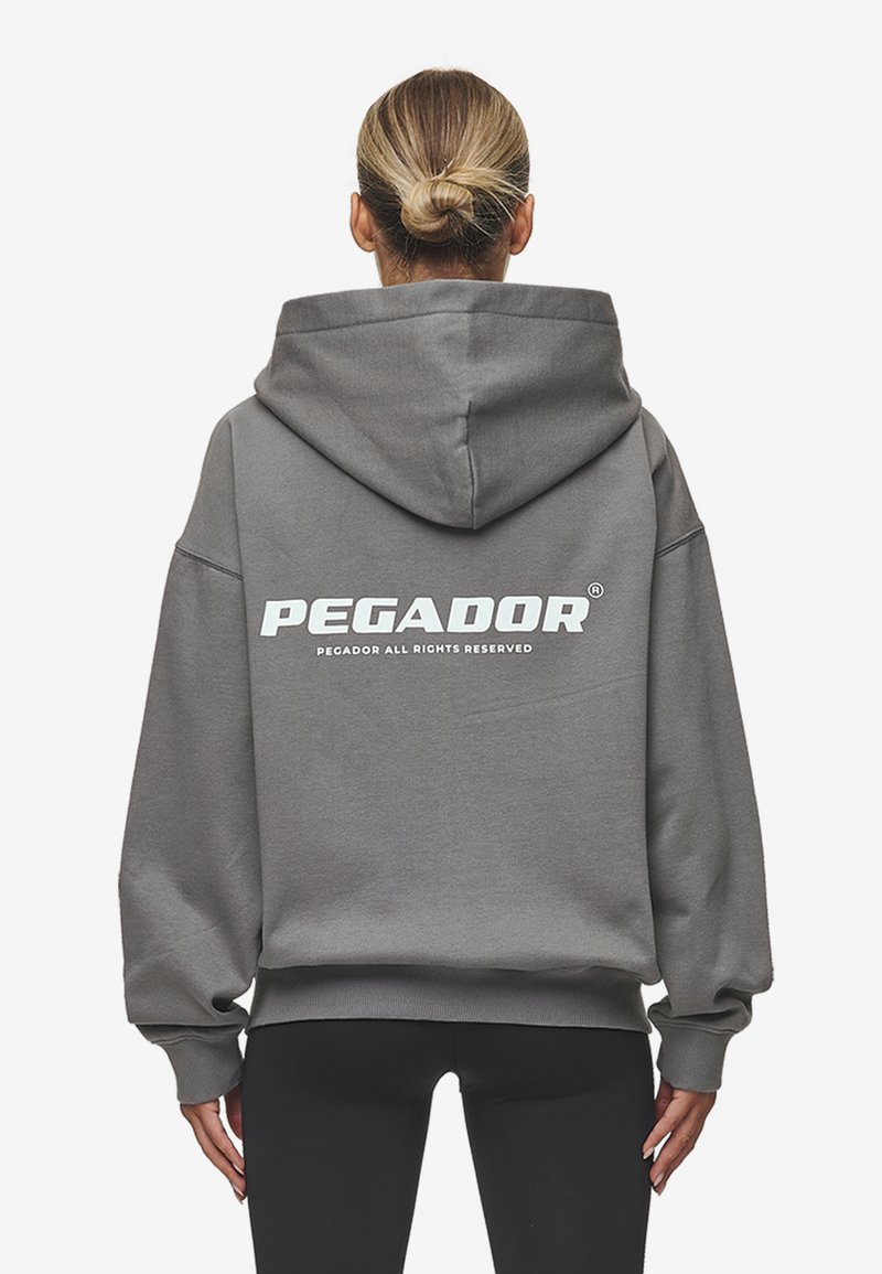 Pegador RAMIRA OVERSIZED - Mikina so zipsom - washed deep grey white