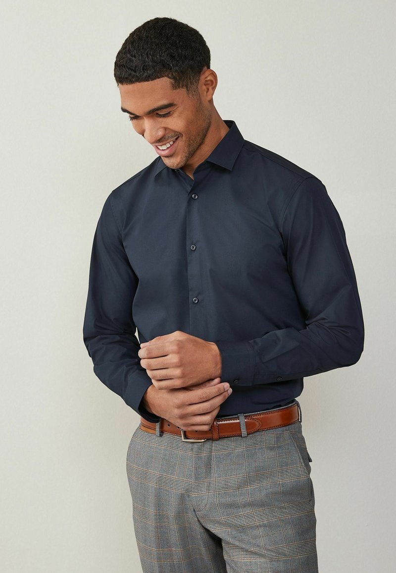 Next EASY CARE REGULAR FIT SINGLE CUFF - Shirt - blue navy/light blue ...