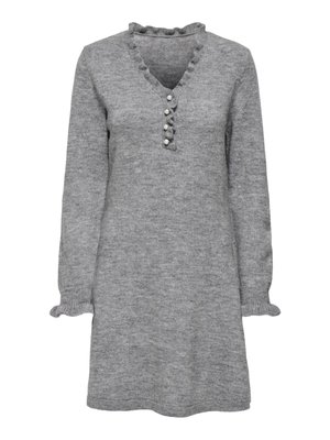 JDY, Knitted JDYLETTY Short - Φόρεμα-πουλόβερ - light grey melange