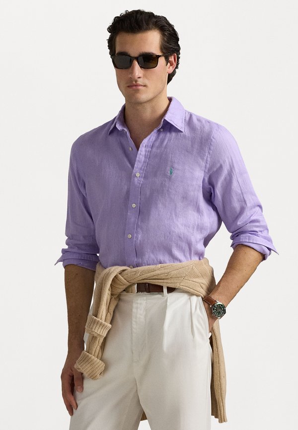 CUSTOM FIT LINEN SHIRT - Shirt - powder purple