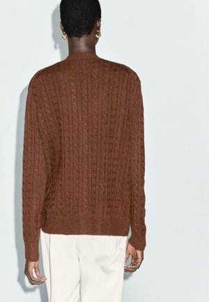 Poradie 3: Massimo Dutti - BUTTONED LONG SLEEVE WITH  - Kardigán