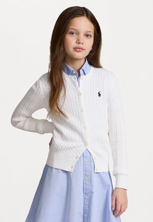 MINI CABLE COTTON CARDIGAN - Kardigan - optic white/navy