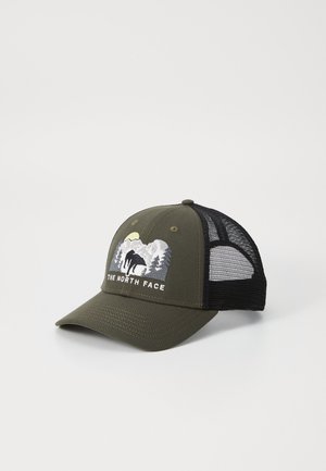 EMBROIDERED MUDDER TRUCKER UNISEX - Caps - new taupe green/bear graphic