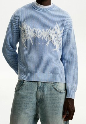 Stickad tröja - dark blue