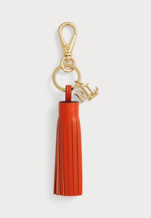 LOGO & LEATHER TASSEL CHARM - Μπρελόκ - dusk orange