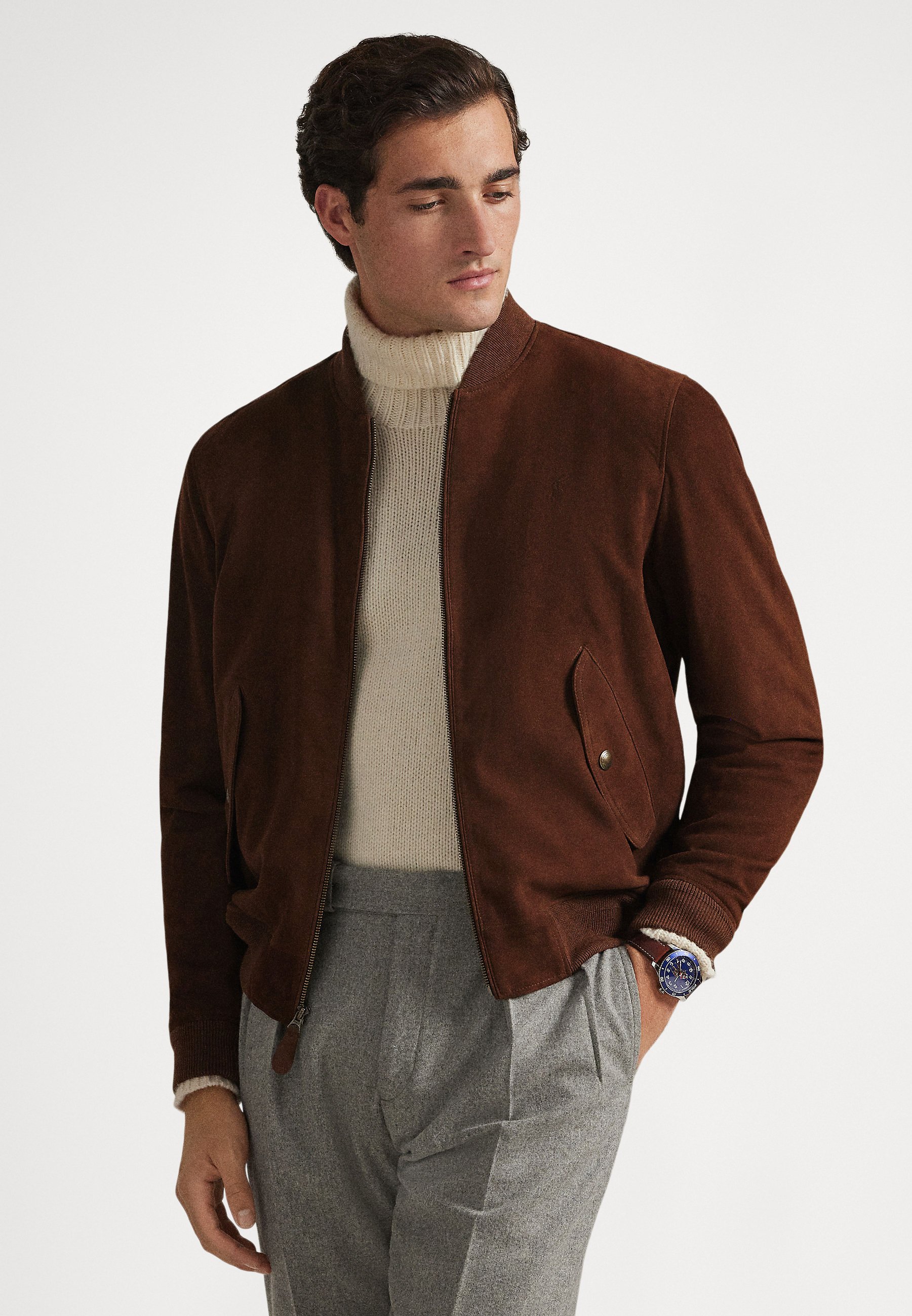 Polo Ralph Lauren SUEDE FLIGHT JACKET - Bomber Jacket - cooper