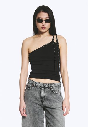 Weekday ONE SHOULDER TOP - Top - black