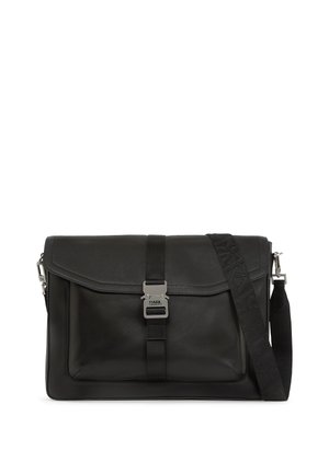 PEBBLED LAPTOP BAG - Olkalaukku - black