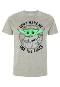Star Wars STAR WARS: THE MANDALORIAN DON'T MAKE ME UNISEX - Triko s potiskem - melange grey
