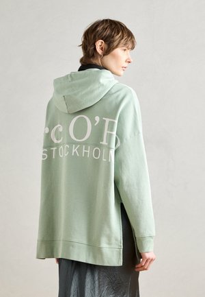 HOODIE CAPE STYLE RELAXED FIT - Sweatshirt - dusty mint