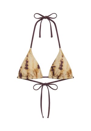PULL&BEAR, TRIANGLE TIE-DYE - BIKINI TOP - Haut de bikini - yellow
