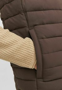 Jack & Jones PREMIUM ERECYCLE BODYWARMER - Waistcoat - seal brown