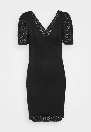 ONLNEW ALBA PUFF V-NECK DRESS - Sukienka koktajlowa - black