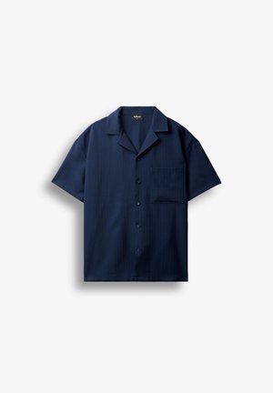 Burocs, HERRINGBONE SHIRT - Pluus - navy