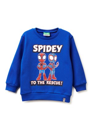 PRINT ON BACK LOGO LABEL - Sudadera - blue