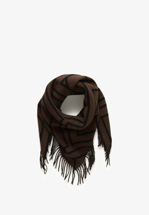 Soaked in Luxury, SLPENTILE TRIANGLE SCARF - Šál - potting soil monogram