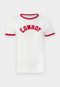 RINGER TEE - Tričko s potlačou - worn white