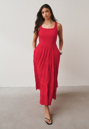 Next, TALL FIT - SLEEVELESS SQUARE NECK TIERED MIDI SUMMER DRESS  . 2 PACK - Maxikleid - red