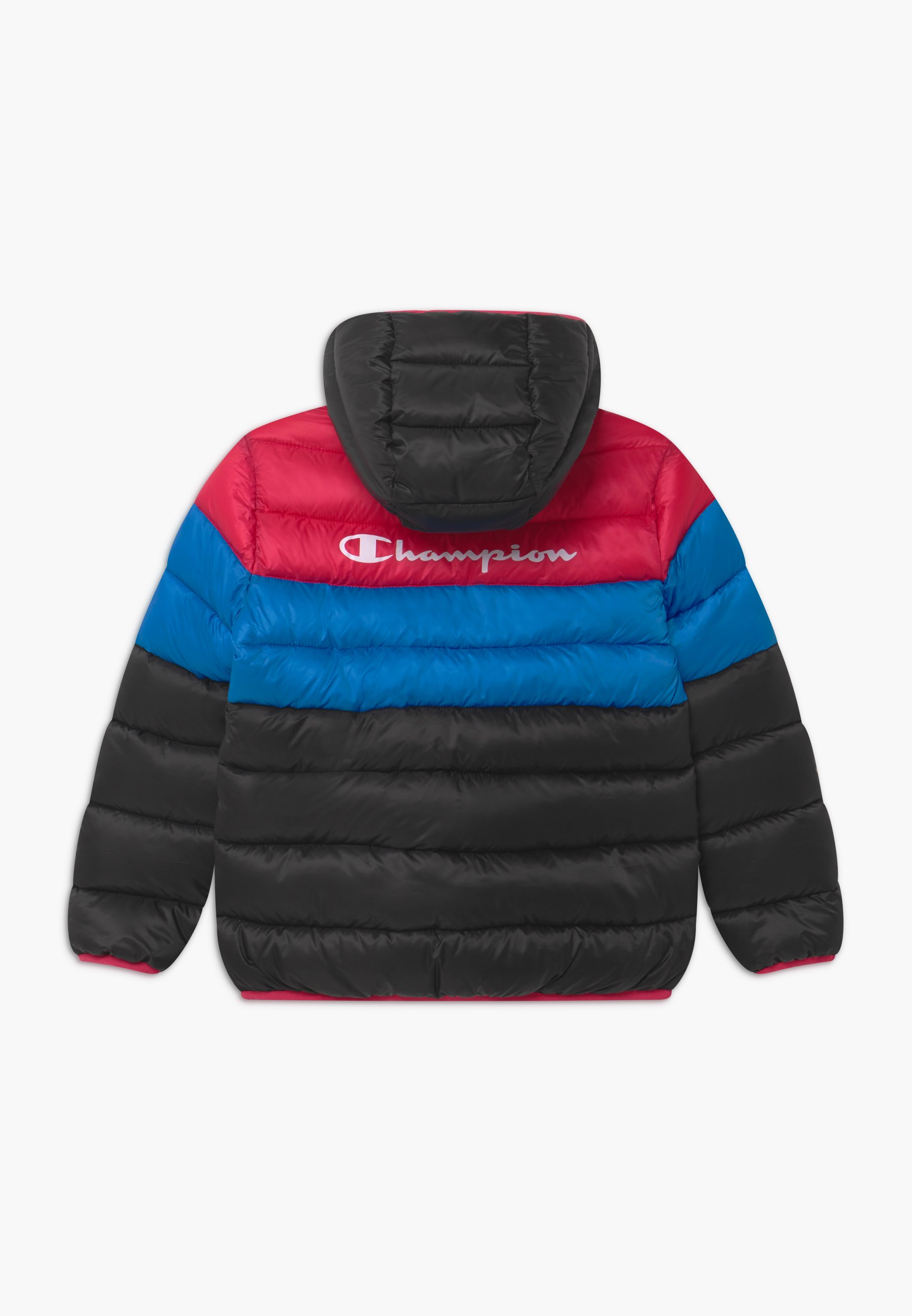 champion colour block quilted puffer jacket