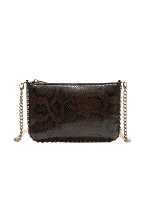 MINI ANIMAL PRINT BEADED  - Olkalaukku - dark brown