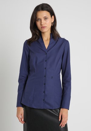 Button-down blouse - dunkelblau