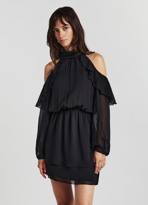 Calliope CORTO FRILL - Vestito casual - ultrablack