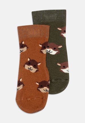 HAMSTER UNISEX 2 PACK - Socks - brown/green