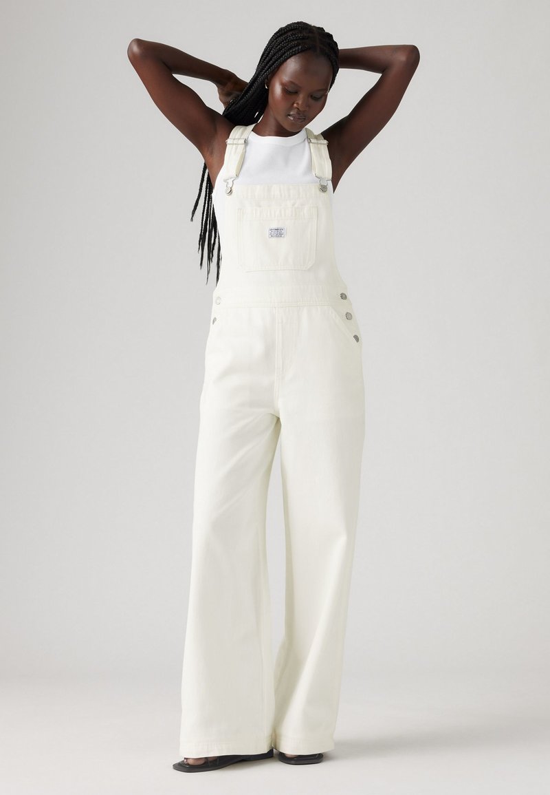 Jupe Salopette En Jean Blanc Marque Used - Taille 38, Neuve Sans étiquettes