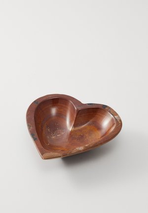 Jia Jia BROWN ONYX HEART BOWL - Rotaslietu glabāšana - brown