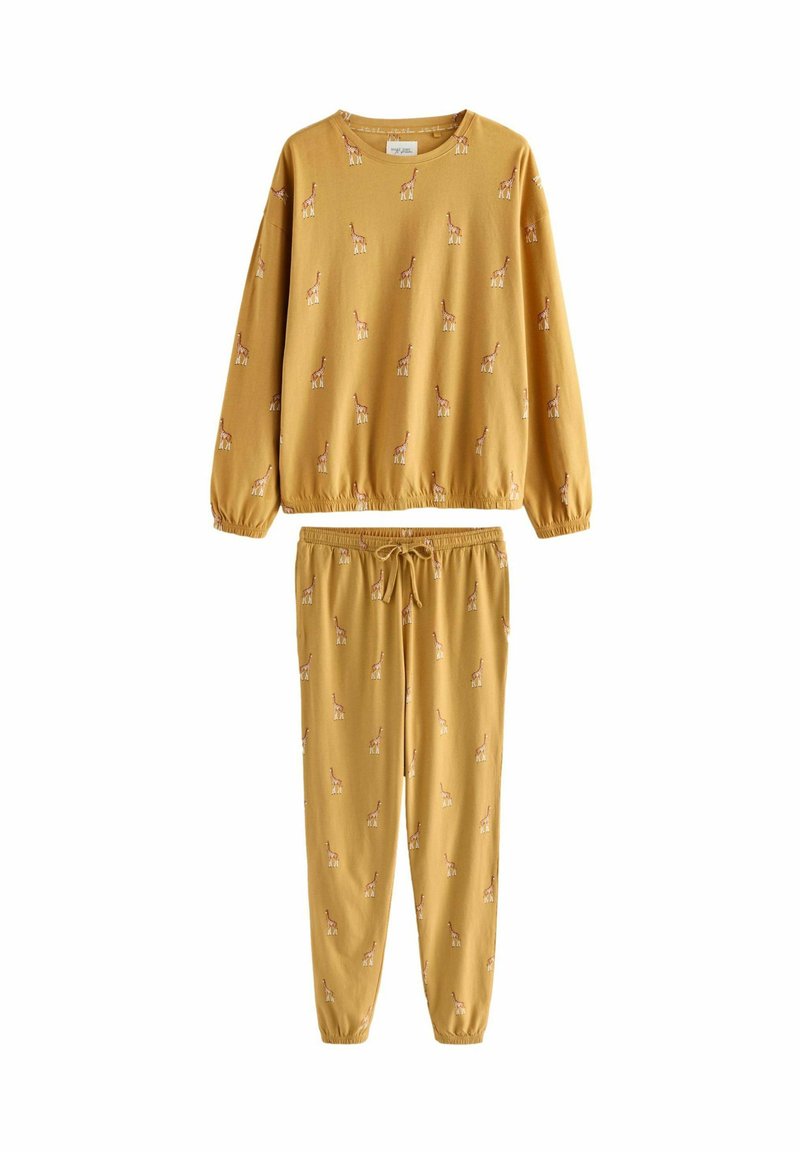 Next TALL - REGULAR FIT SET - Komplet pidžame - ochre yellow giraffe
