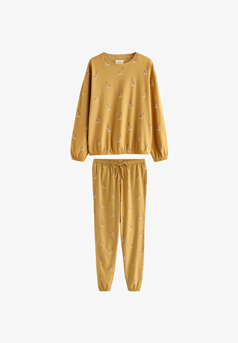 Next TALL - REGULAR FIT SET - Pižamos komplektas - ochre yellow giraffe