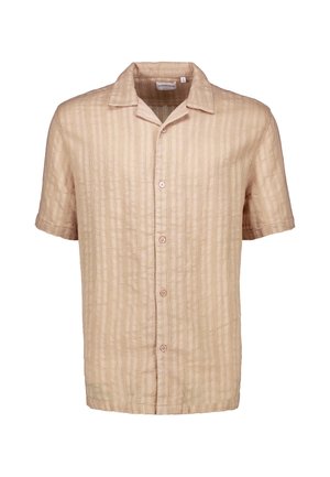 Lindbergh, LINDBERGH STRUCTURE RESORT SHIRT S/S - Hemd - sand